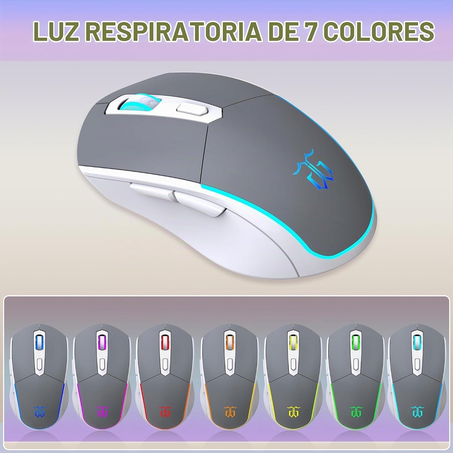 Combinación de teclado y mouse inalámbricos para juegos Snpurdiri 6...