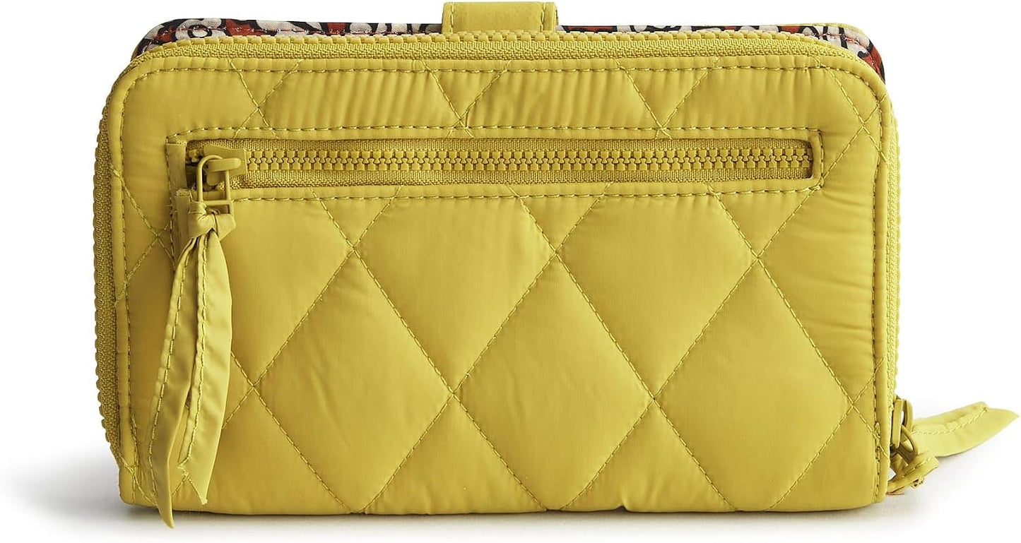 Vera Bradley Cartera con pestaña grande para mujer, nailon | Large (4