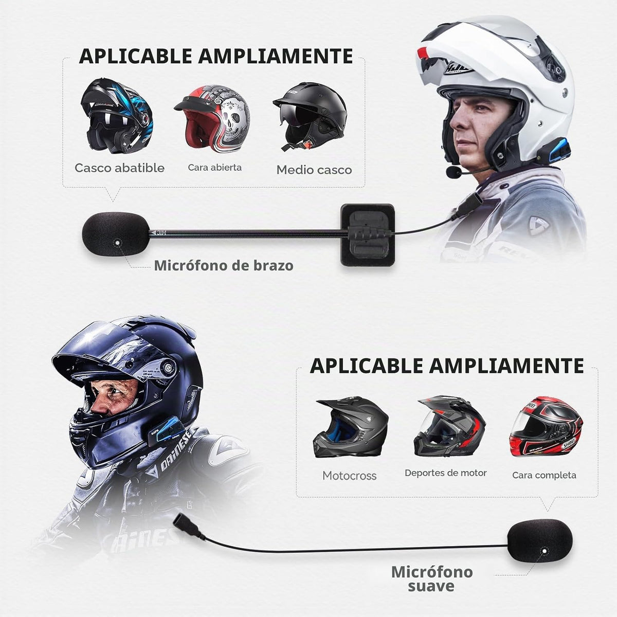 LEXIN 1 unidad LX-B4FM motocicleta intercomunicador, sistema univer...