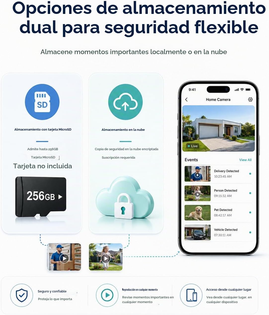 ELECCTV Cámaras de seguridad WiFi 5G\/2.4G inalámbricas para exteri...