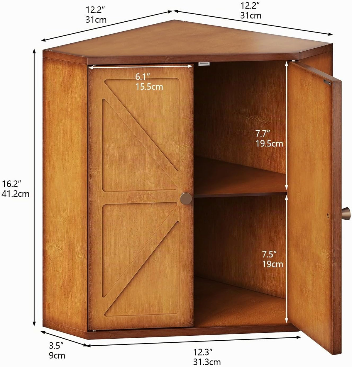 Trironsun Panera de Esquina para Encimera de Cocina de Doble Capa d...