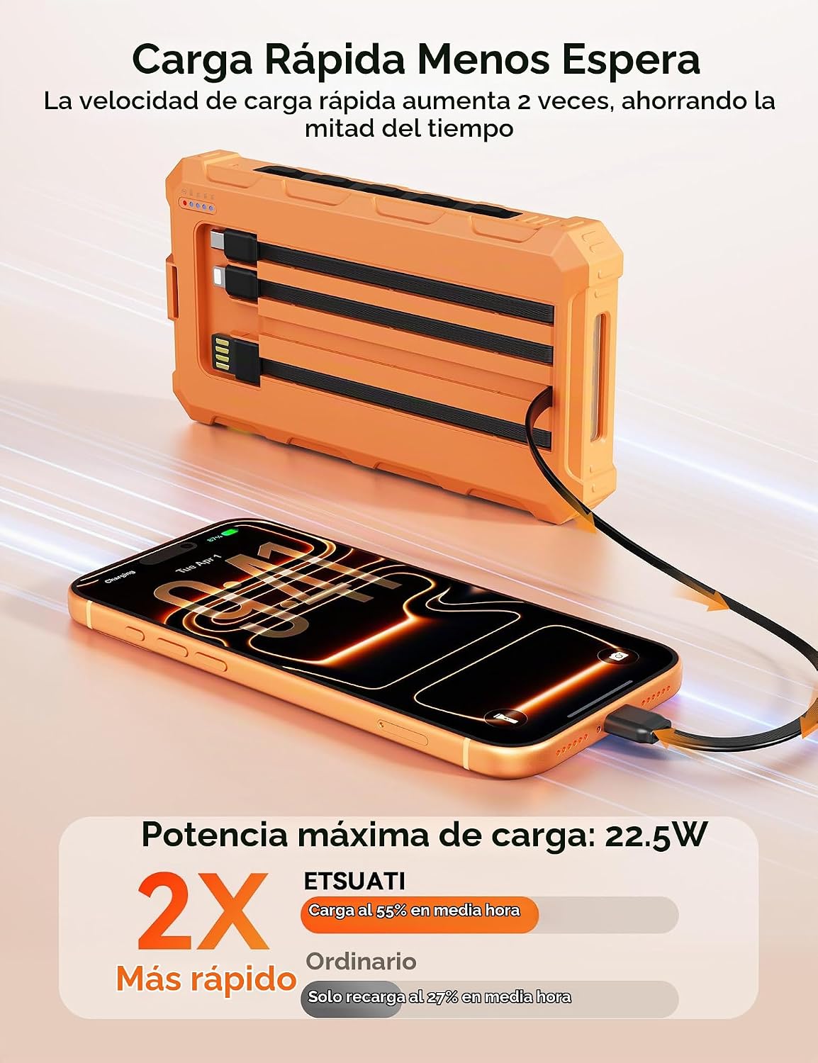 Batería externa portátil del banco 20000mah del poder del cargador...