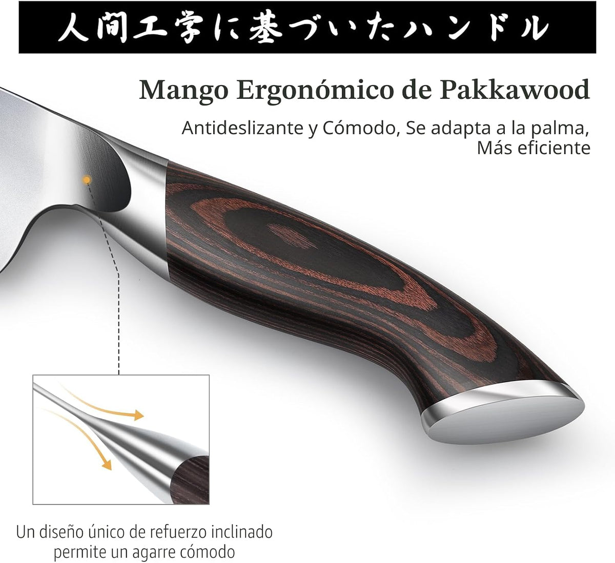 HOSHANHO Cuchillo Nakiri de 7 pulgadas, cuchillo de chef japonés de...
