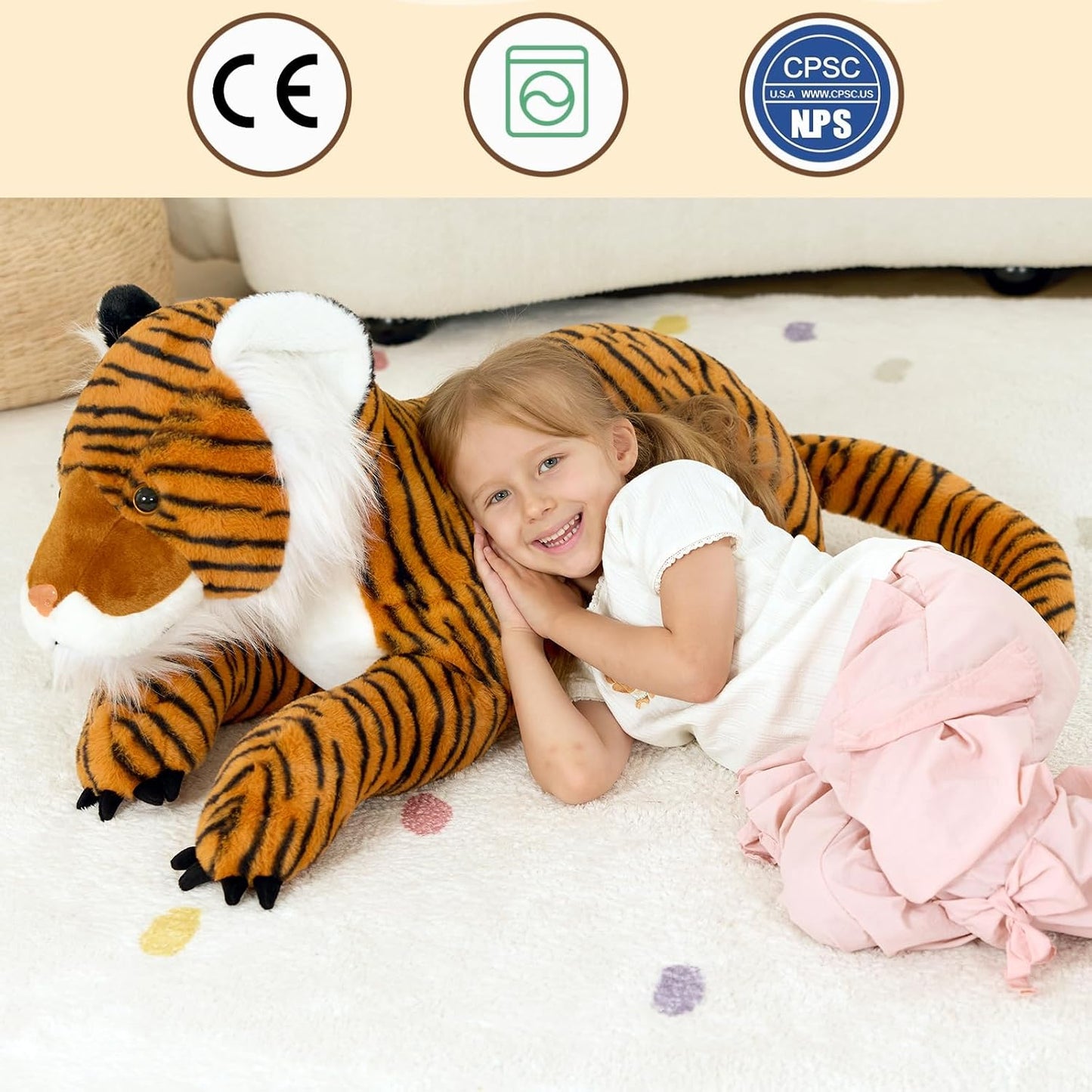 MaoGoLan Peluche de Tigre Gigante \u2013 Juguete de peluche realist...