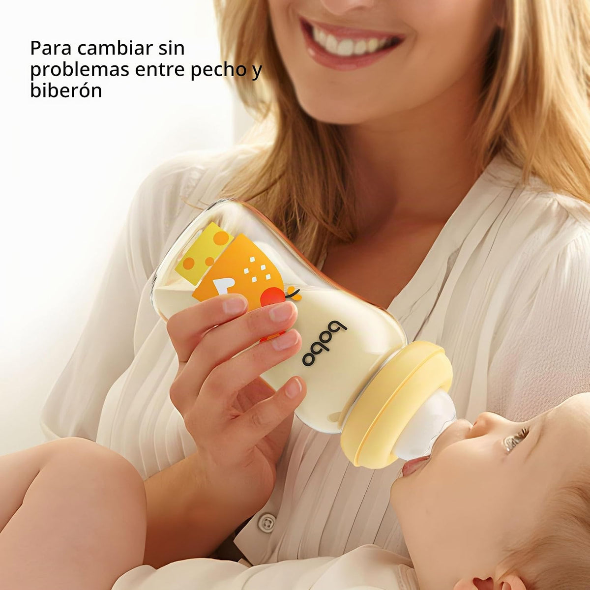 YOHKOH Biberón PPSU de cuello ancho para recién nacidos, biberón an...