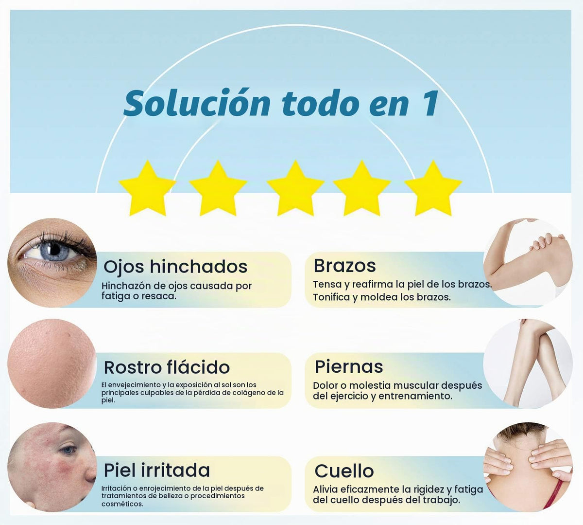 ESARORA Rodillo de hielo para cara y ojos, hinchazón, migraña, aliv...