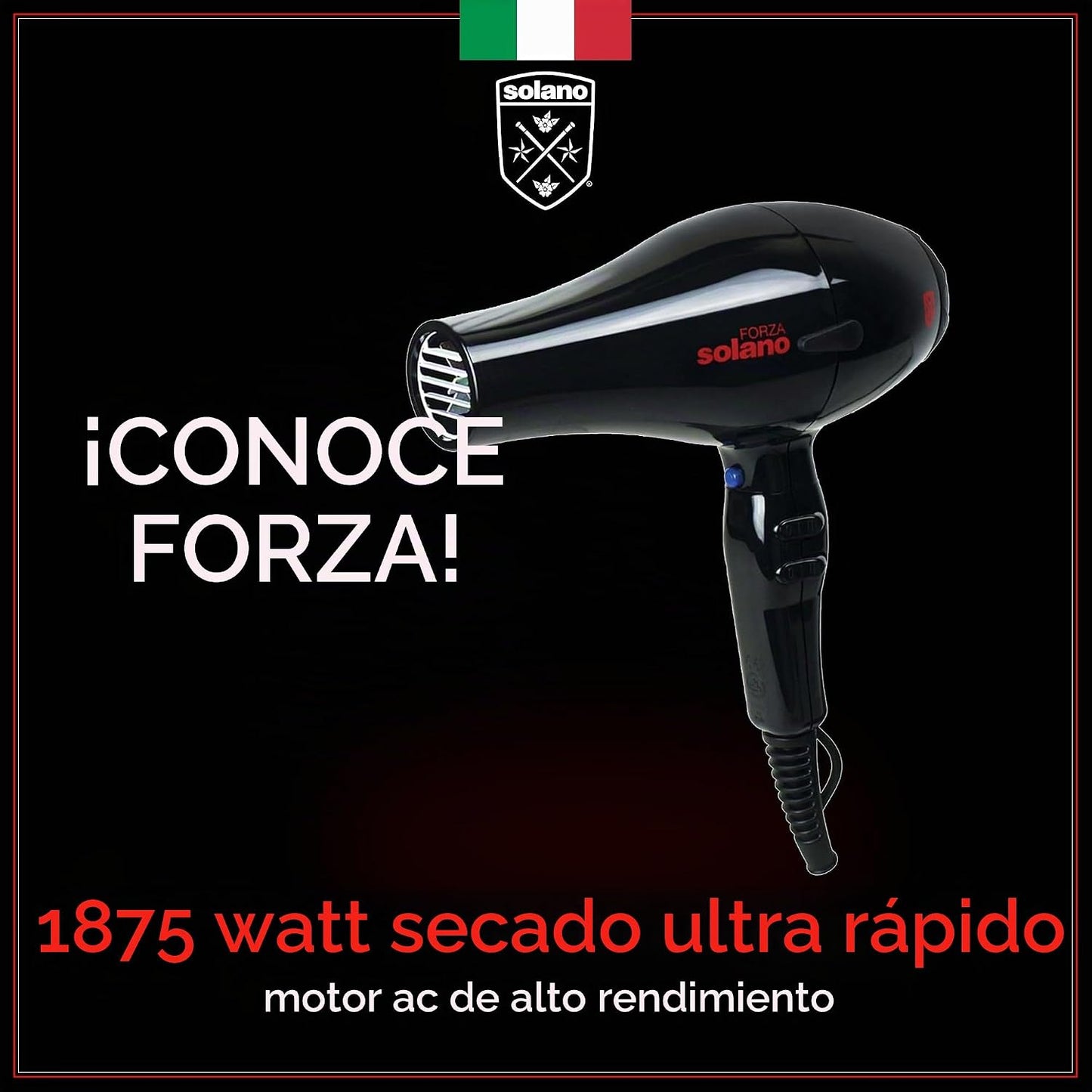 Solano Secador de pelo de cerámica de secado ultra rápido Forza 187...