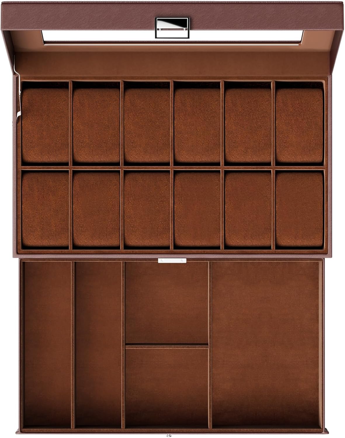 ProCase Caja de reloj, Caja de reloj para hombres con 12 ranuras y...