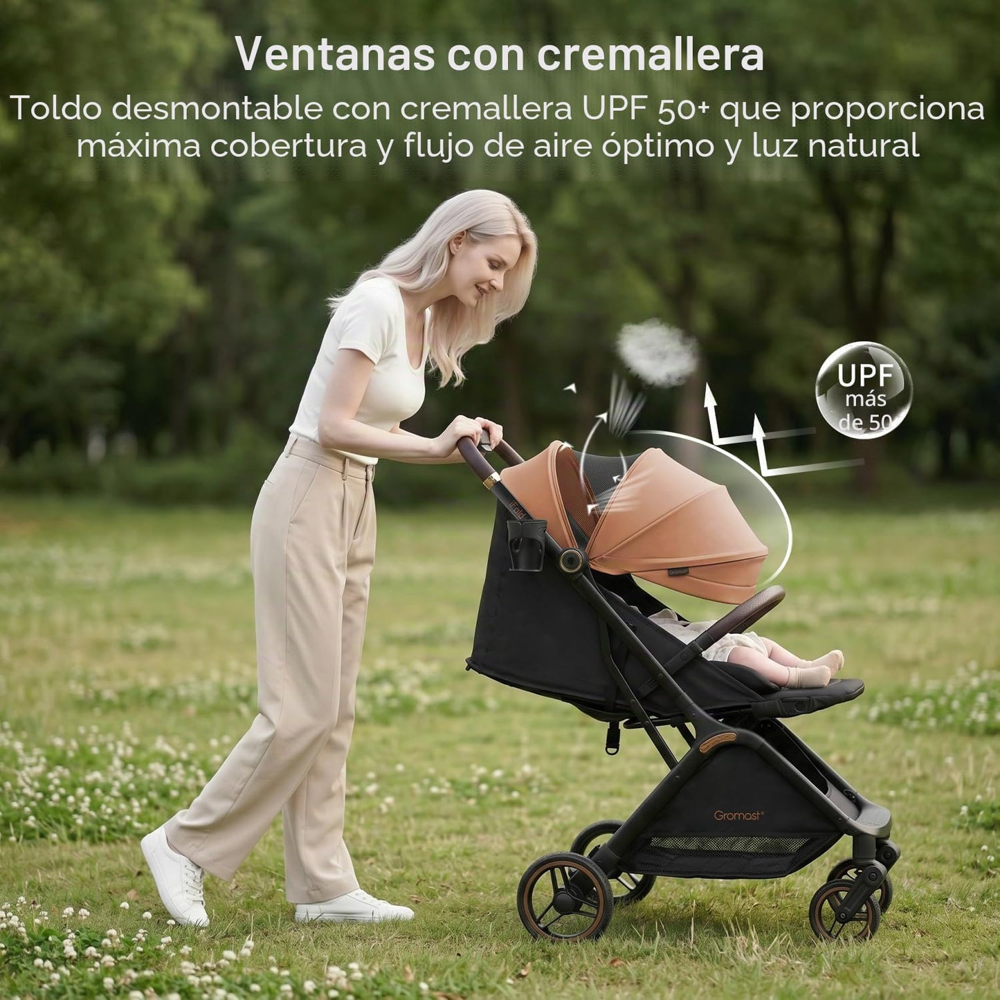 Gromast Gravity - Cochecito de bebé plegable \u2013 Cochecito portá...