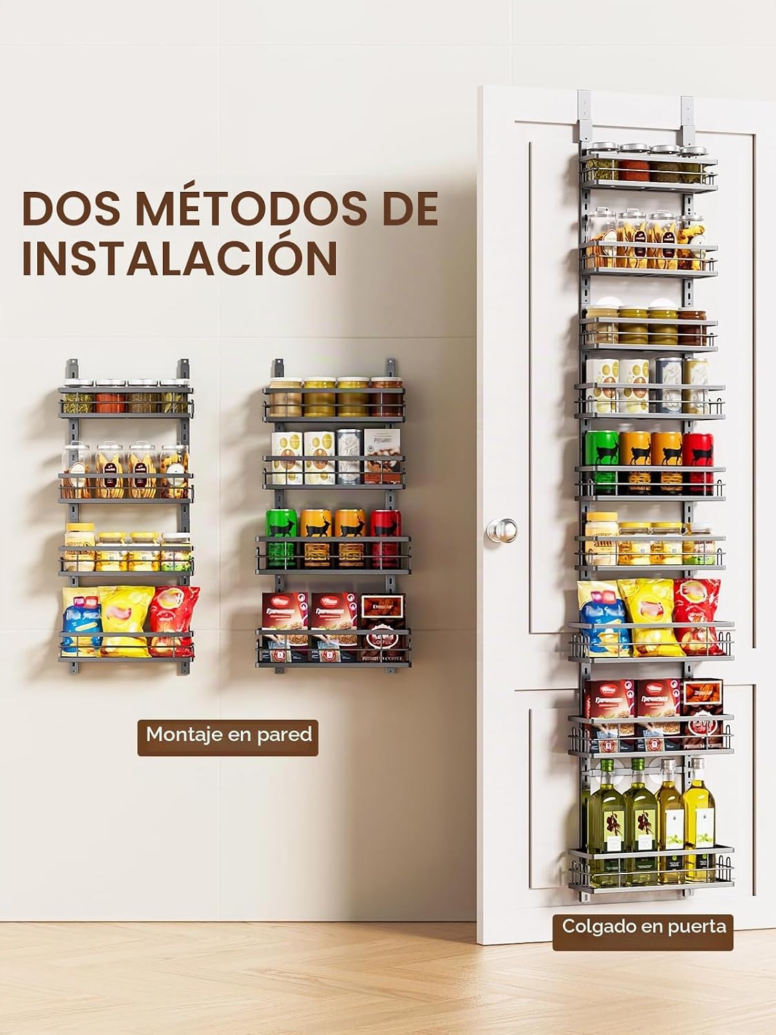 Delamu Organizador de despensa de 9 niveles para colocar sobre la p...