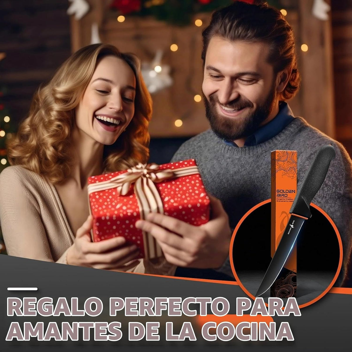 Golden Bird Cuchillo deshuesador de 6 pulgadas para cortar carne co...