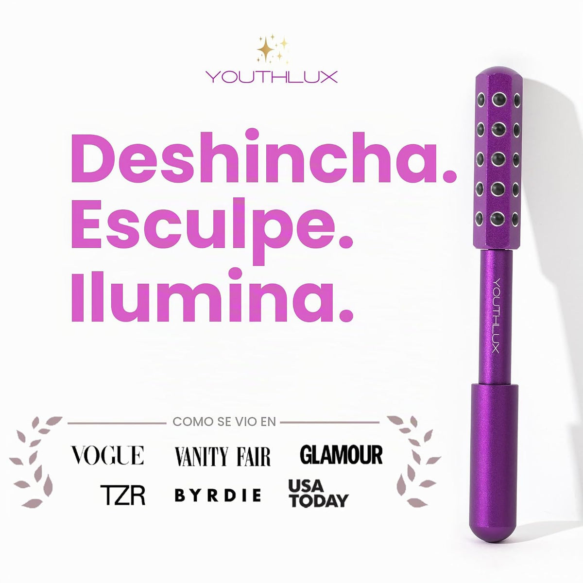 YOUTHLUX Radiance Roller \u2013 Herramienta de masaje facial de pie...