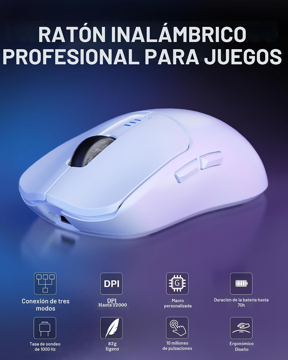 AULA Combo de teclado y mouse inalámbricos, teclados mecánicos para...