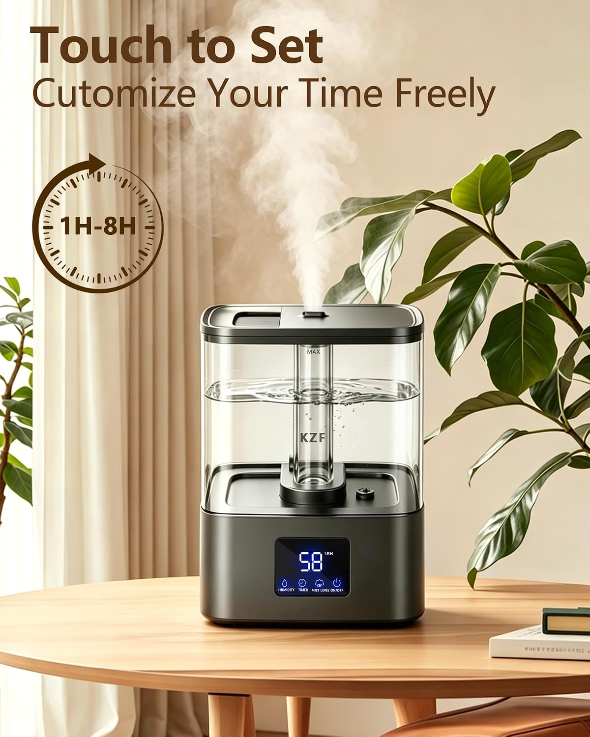 Humidificadores KZF para dormitorio, humidificador de niebla fría d...