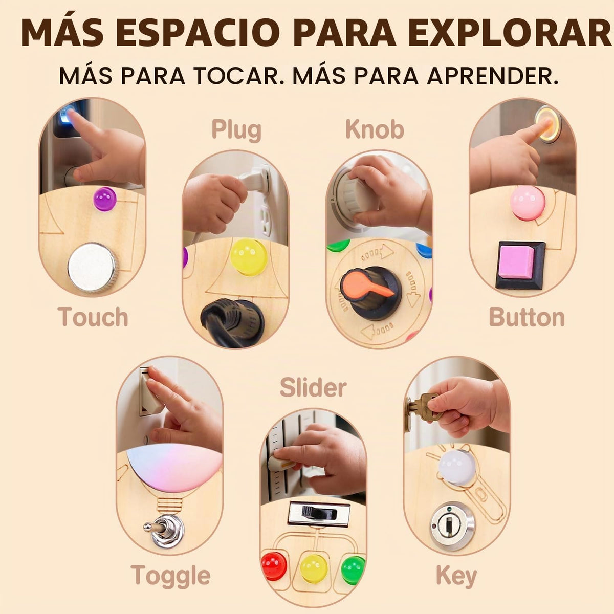 RichBoy Tableros ocupados, interruptor de luces, madera, 59 en 1, g...