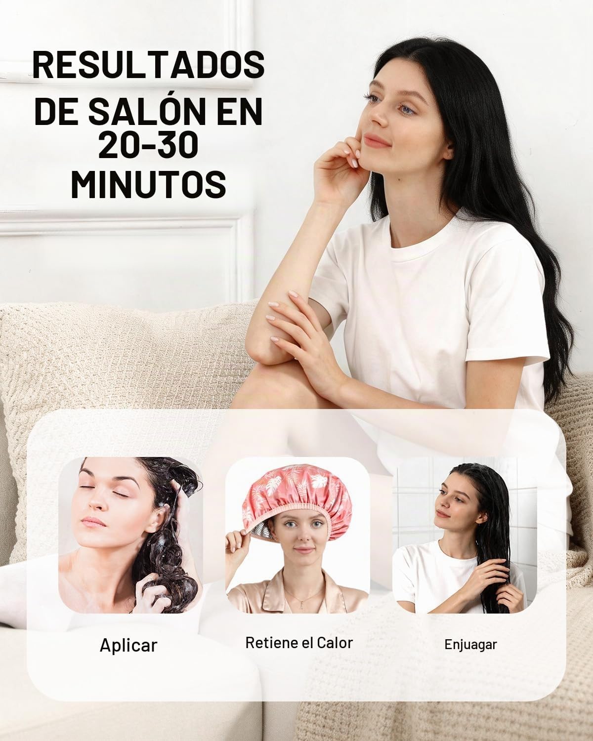 YIZIJIZI 2 tapas térmicas para el cabello de acondicionamiento prof...