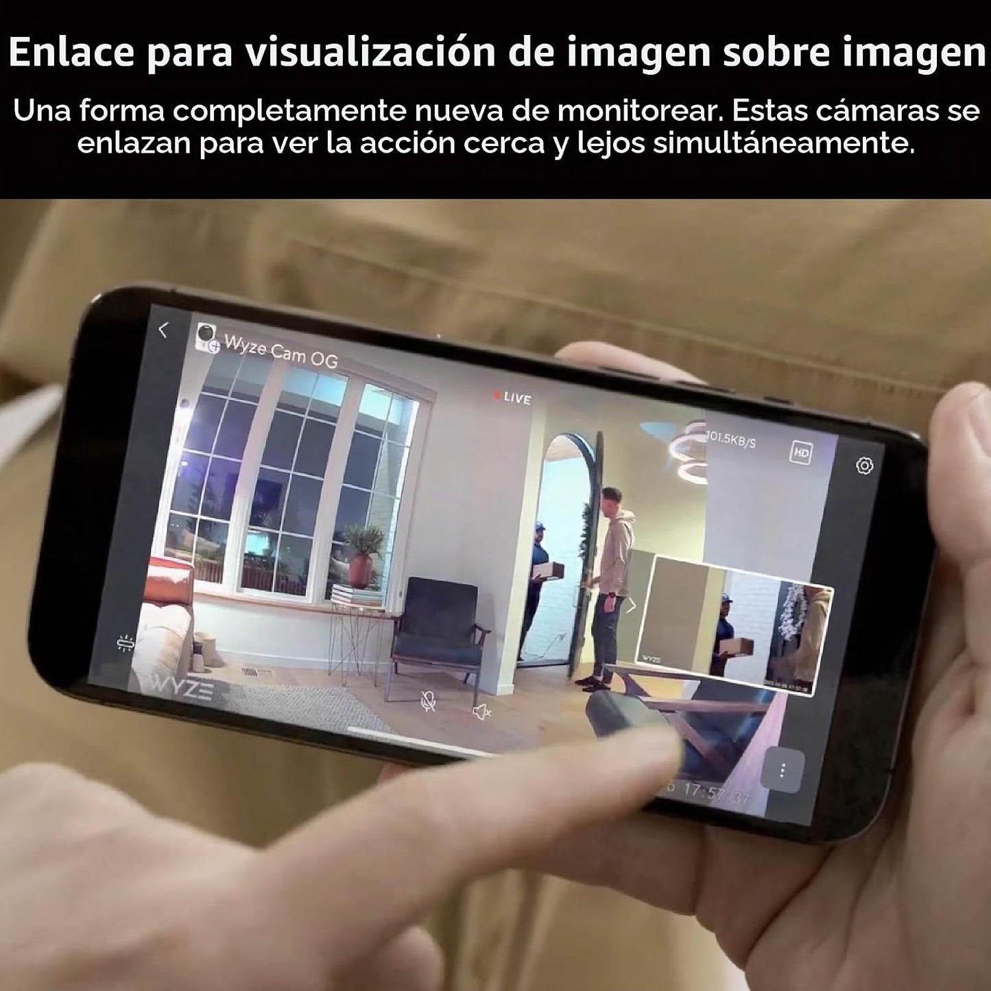 Wyze Cam OG Cámara de seguridad inteligente para el hogar con Wi-Fi...