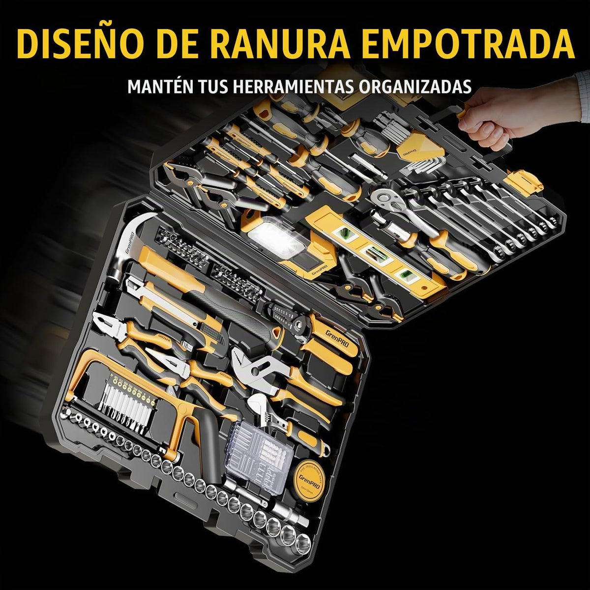 GRENPRO - Juego de herramientas de 239 piezas para el hogar, kit bá...