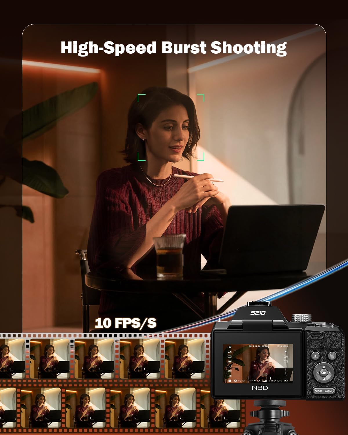 Cámaras digitales NBD 8K 64MP para fotografía, zoom óptico 16X, len...