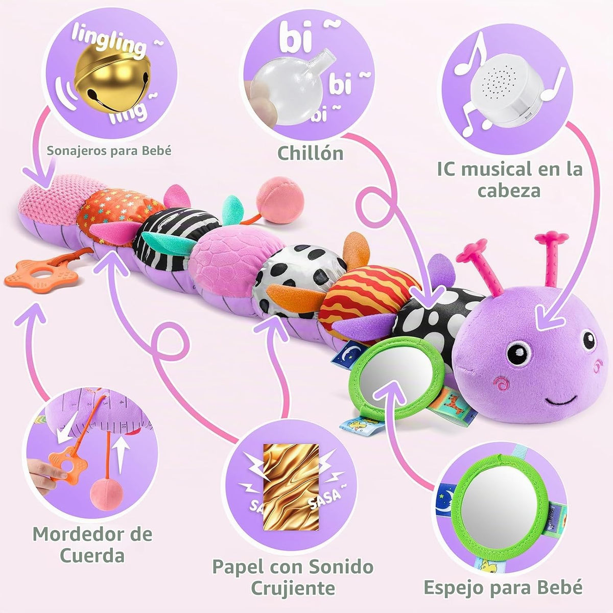 Sumobaby Juguetes para bebés 0-6 6-12 meses, juguete de peluche de...