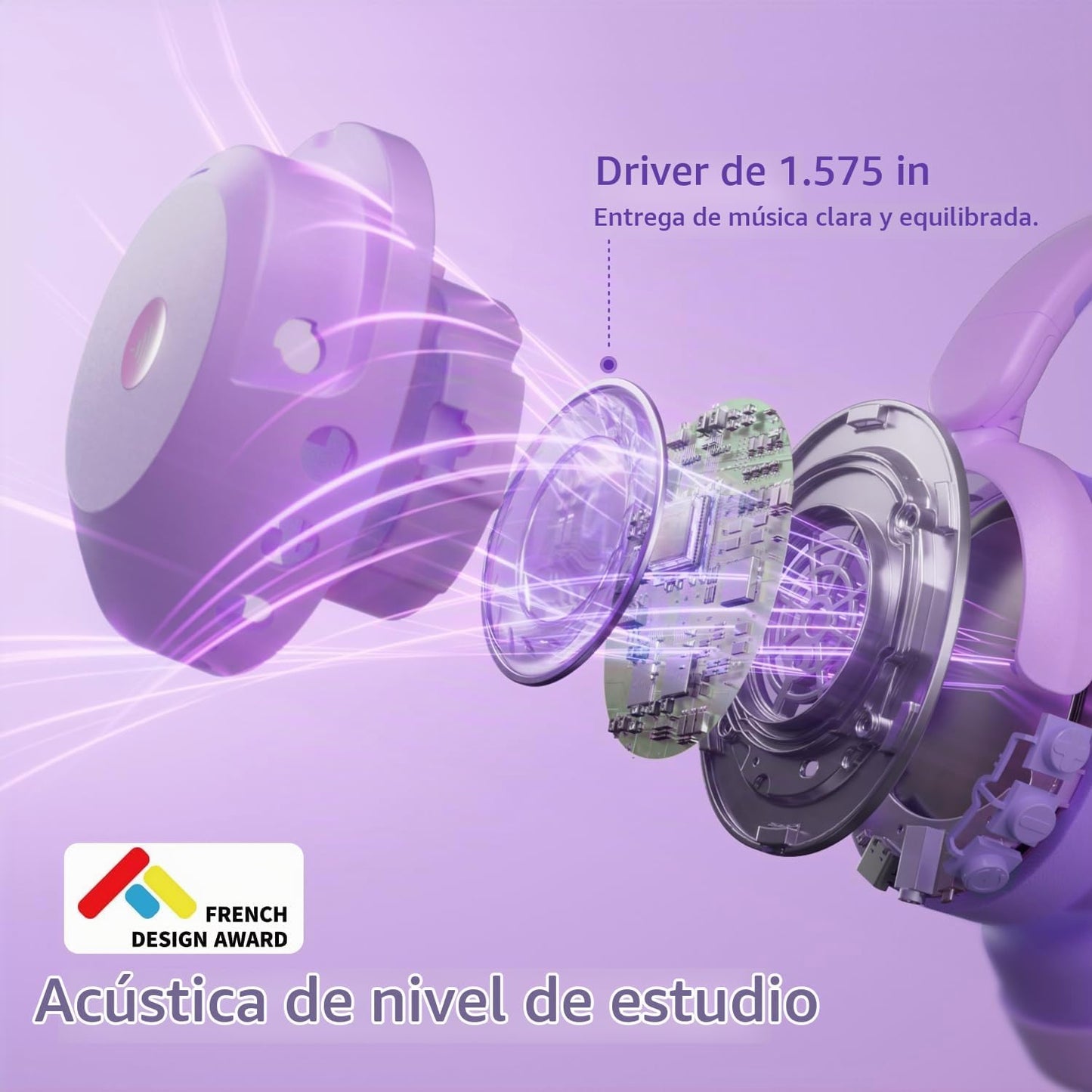 iClever BTH20 Auriculares con cancelación activa de ruido para niño...