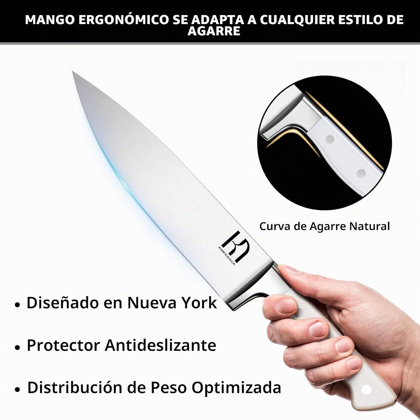Juego de Cuchillos, Juego de Cuchillos de Cocina de 15 Piezas con B...
