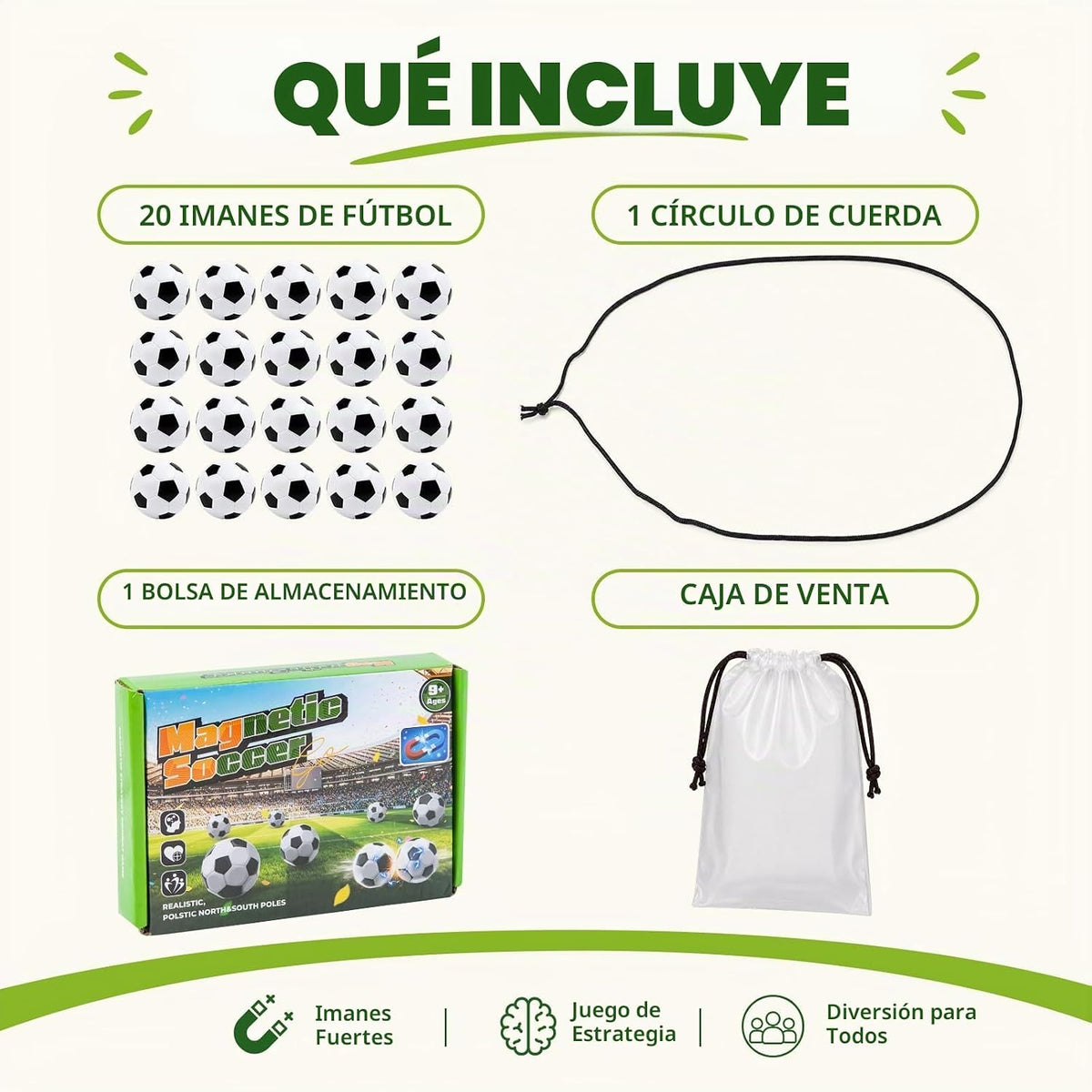 Juego de ajedrez magnético de fútbol con 20 piedras en forma de bal...