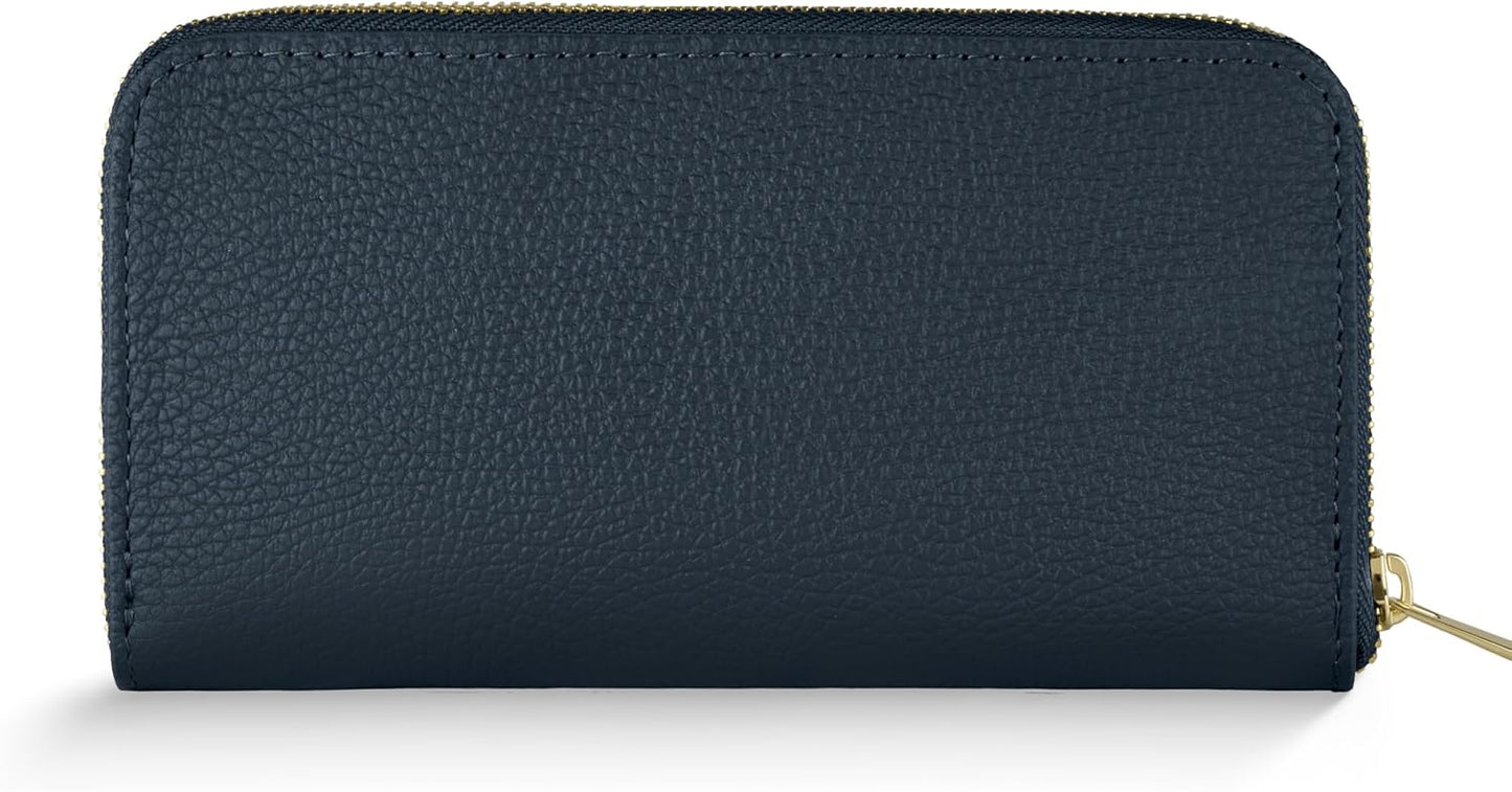 TAKEASY Cartera italiana de piel de becerro auténtica para mujer co...