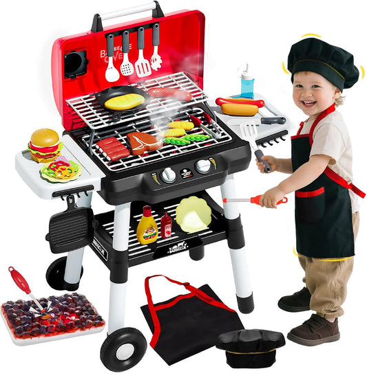 Juguete de cocina para niños, juego de parrilla para barbacoa, jugu...