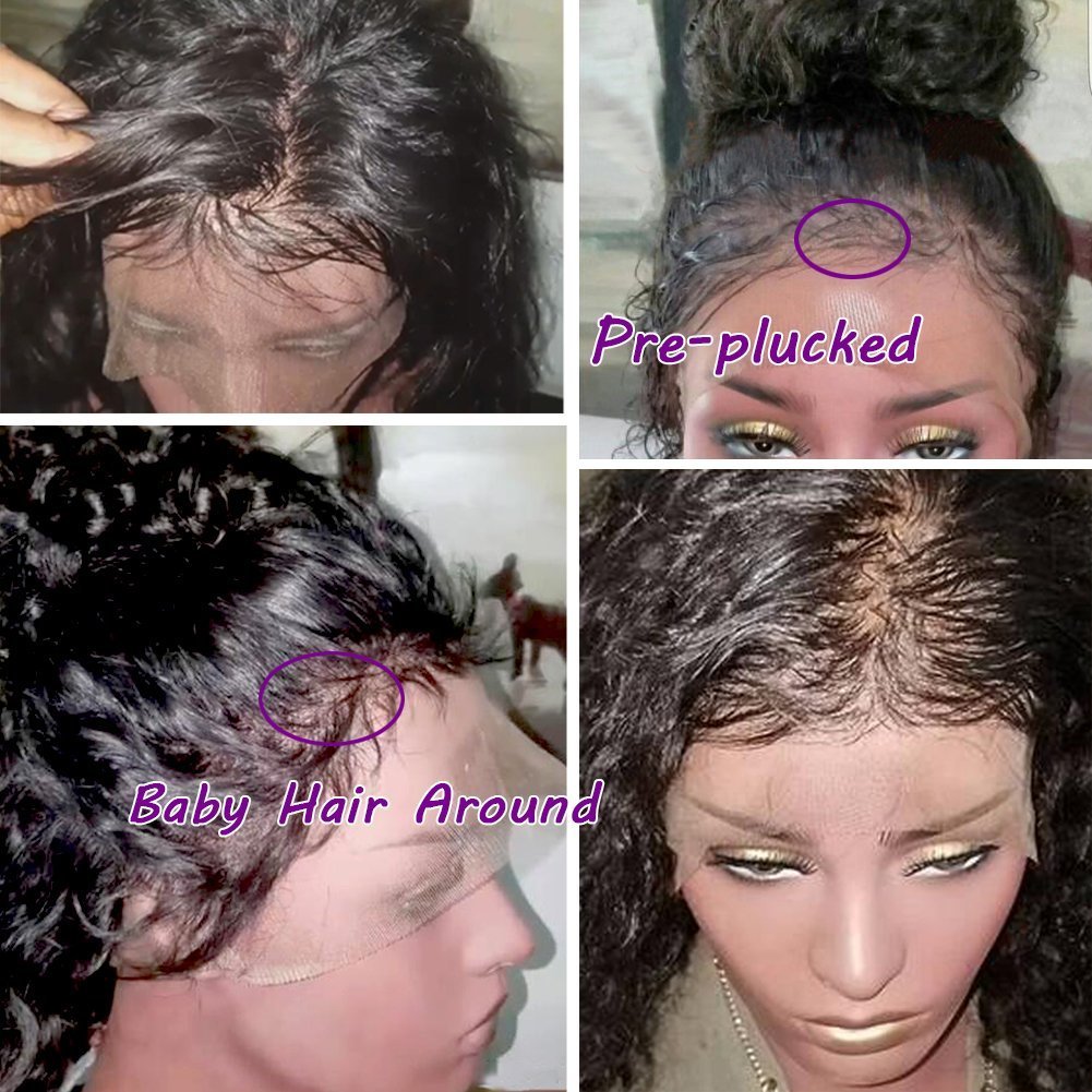 Pelucas de pelo humano de encaje completo para las mujeres negras,...
