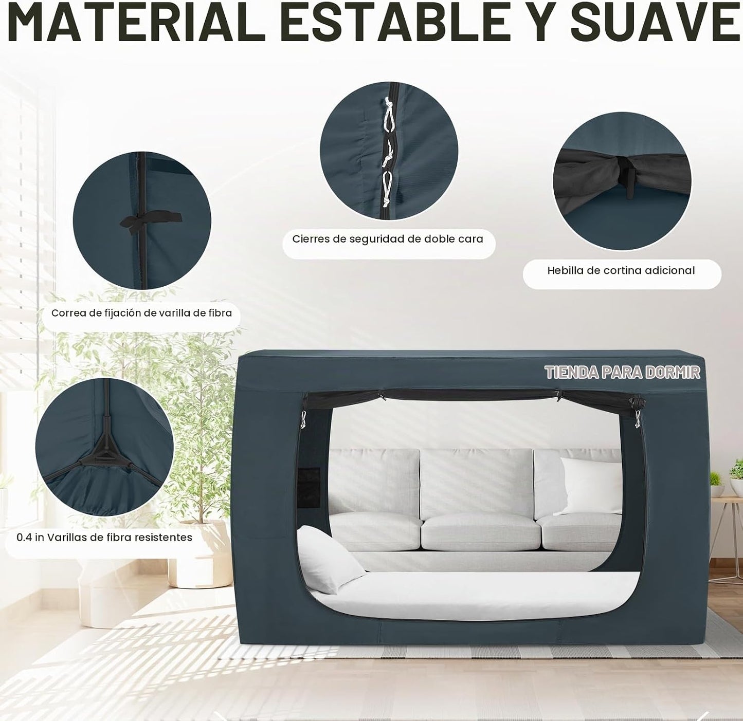 Tienda de campaña para cama Queen para niños y adultos, tienda de c...