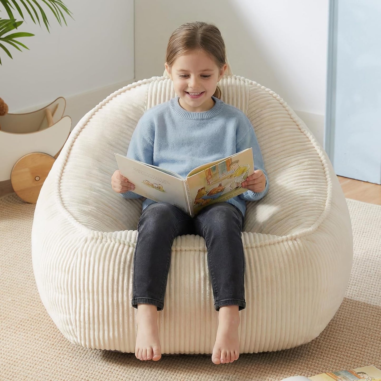 HUGHEAVEN Sillas puff para niños, puf para niños, cómoda y acogedor...