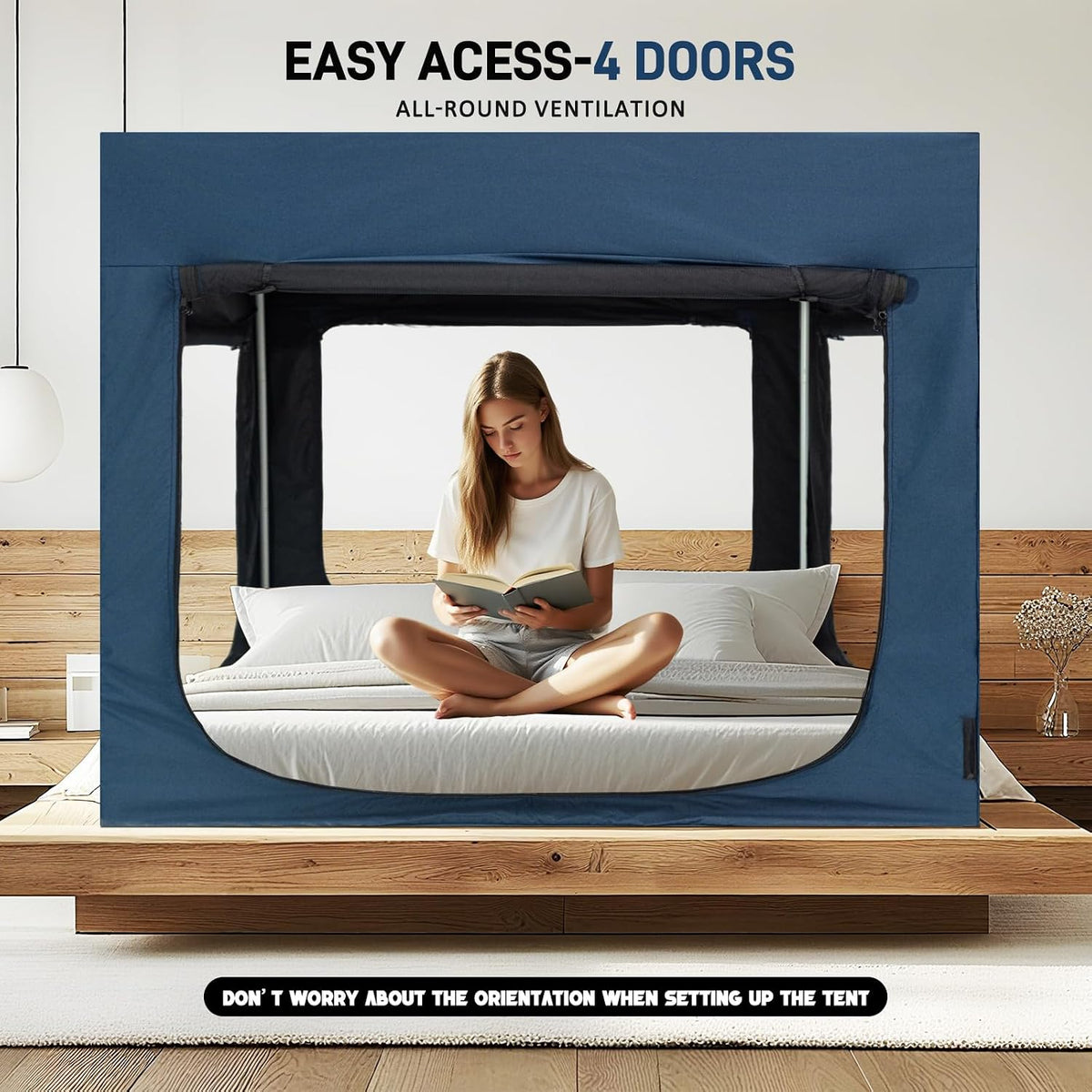 Quinnsus - Tienda de campaña mejorada para cama, toldo para litera,...