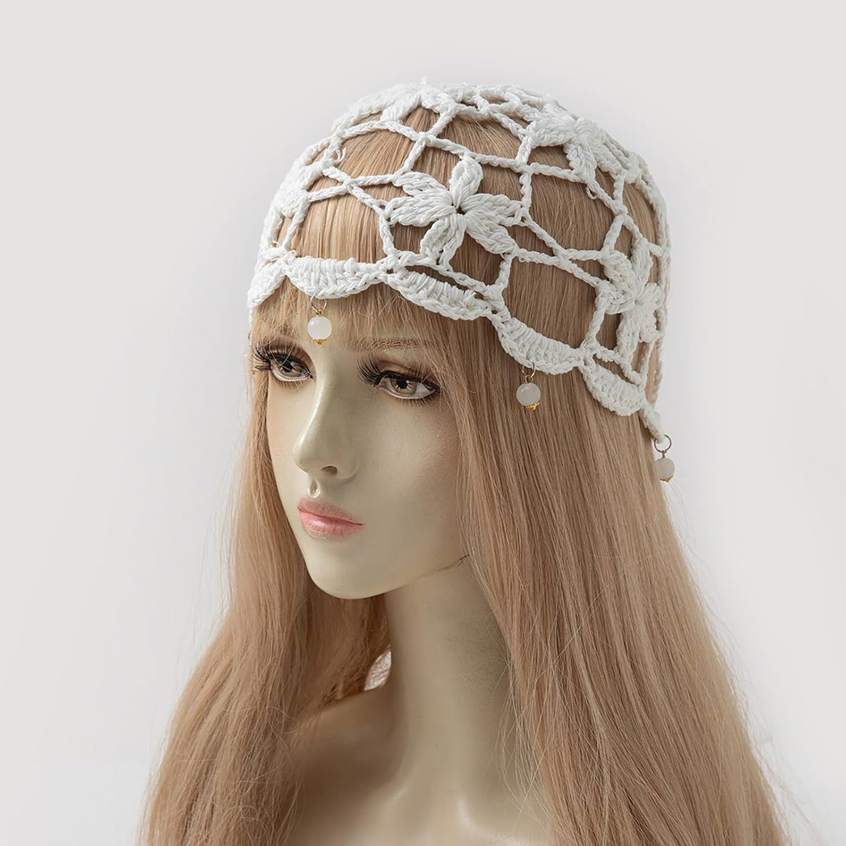 Julpsk Sombrero de ganchillo hecho a mano de verano para mujer, con...