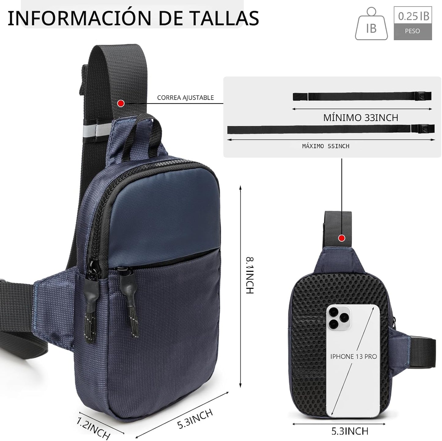higouta Mini bolso bandolera para hombres y mujeres, pequeño bolso...