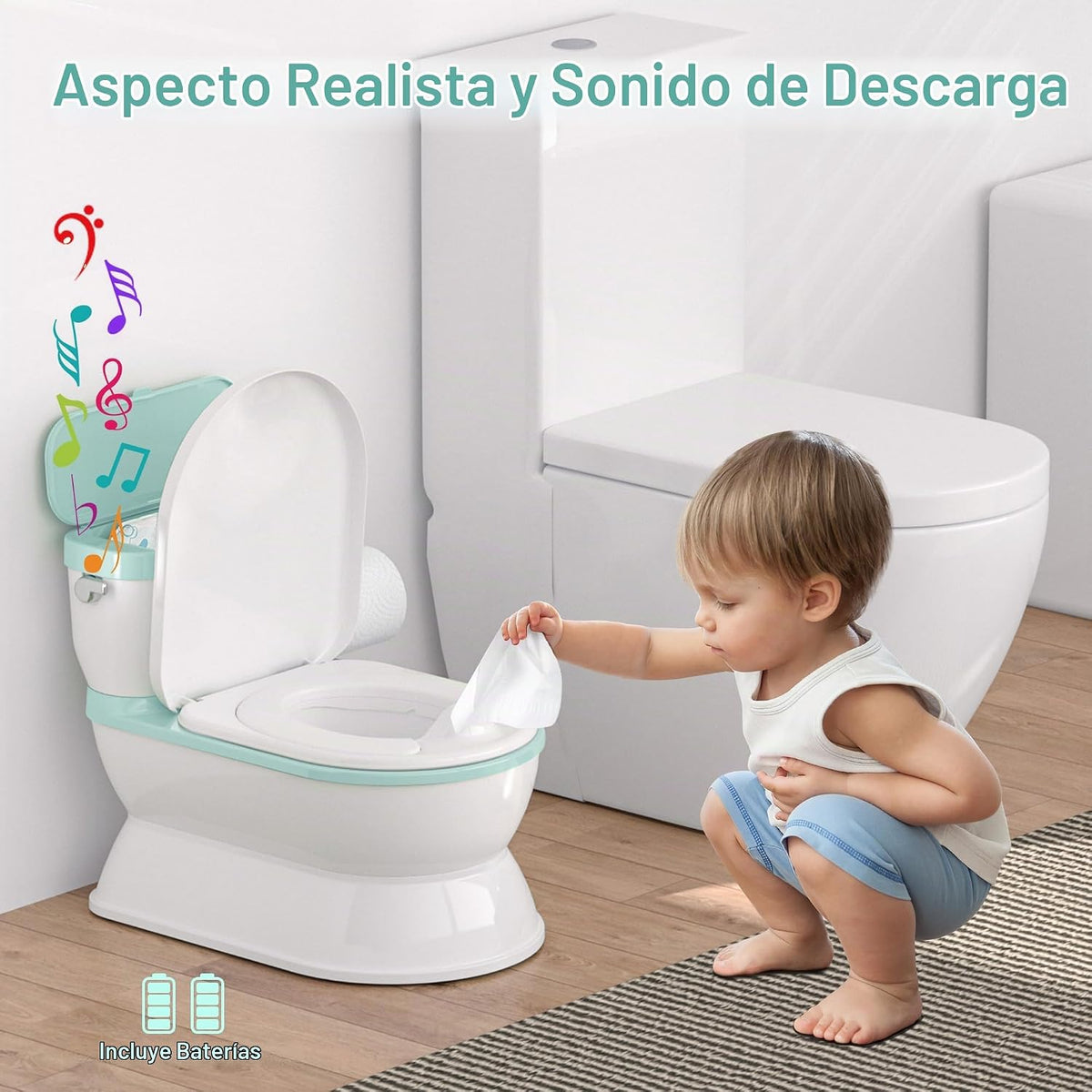 CheerTry Inodoro de Entrenamiento para Niños Pequeños 2 en 1 - Baci...