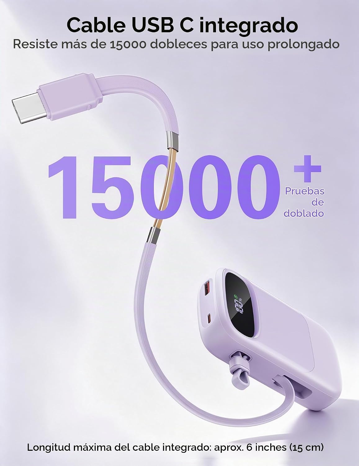 RETMSR Cargador Portátil 20000mAh 45W USB C Carga Rápida, Cable Inc...