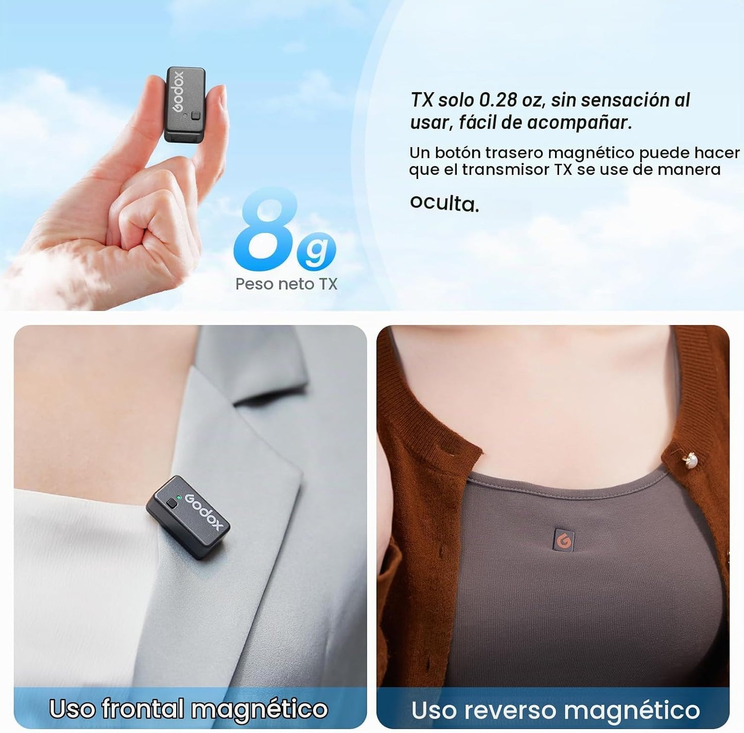 GODOX Magic XT1 - Sistema de micrófono inalámbrico Lavalier | Audio...