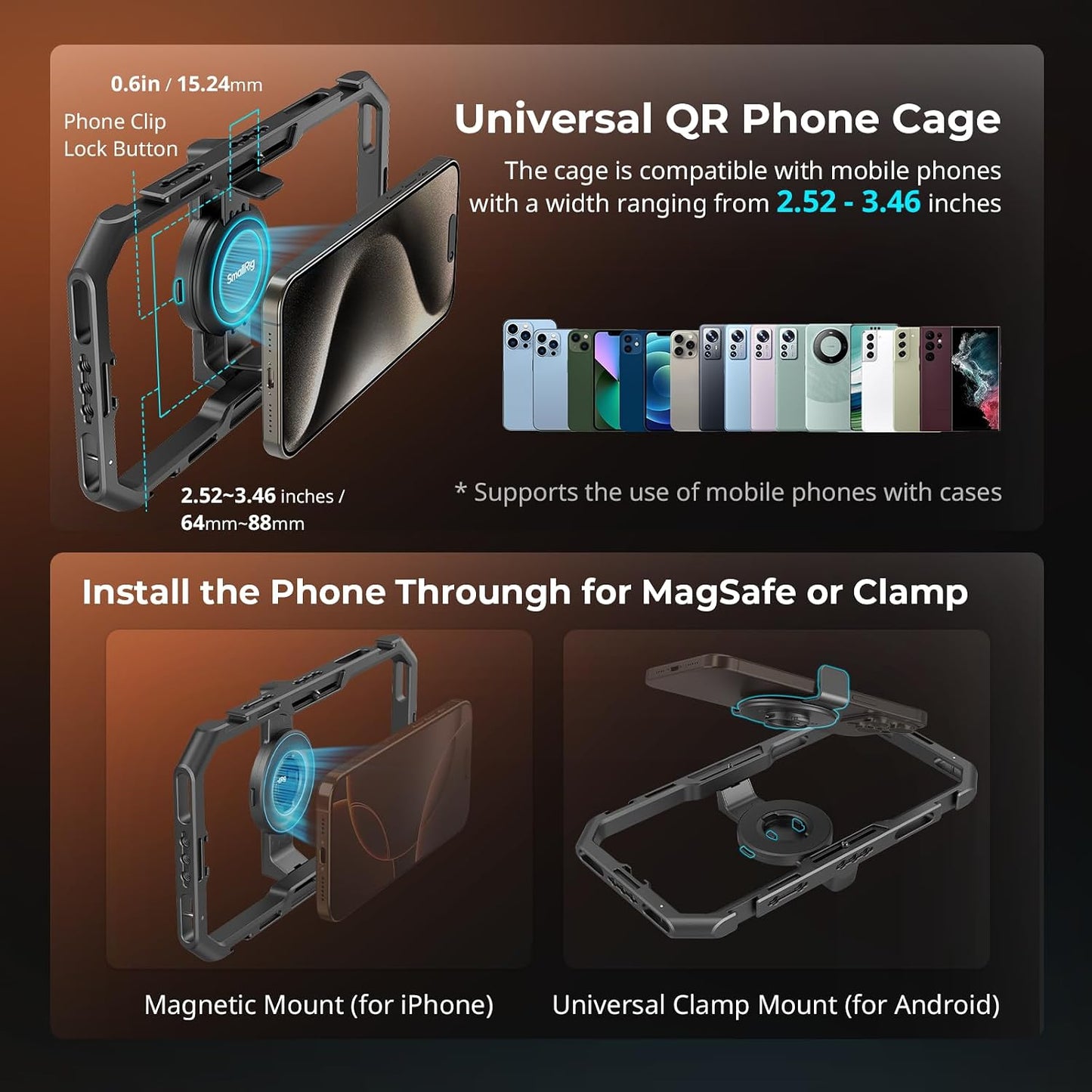 SmallRig - Kit todo en uno universal de liberación rápida para vide...