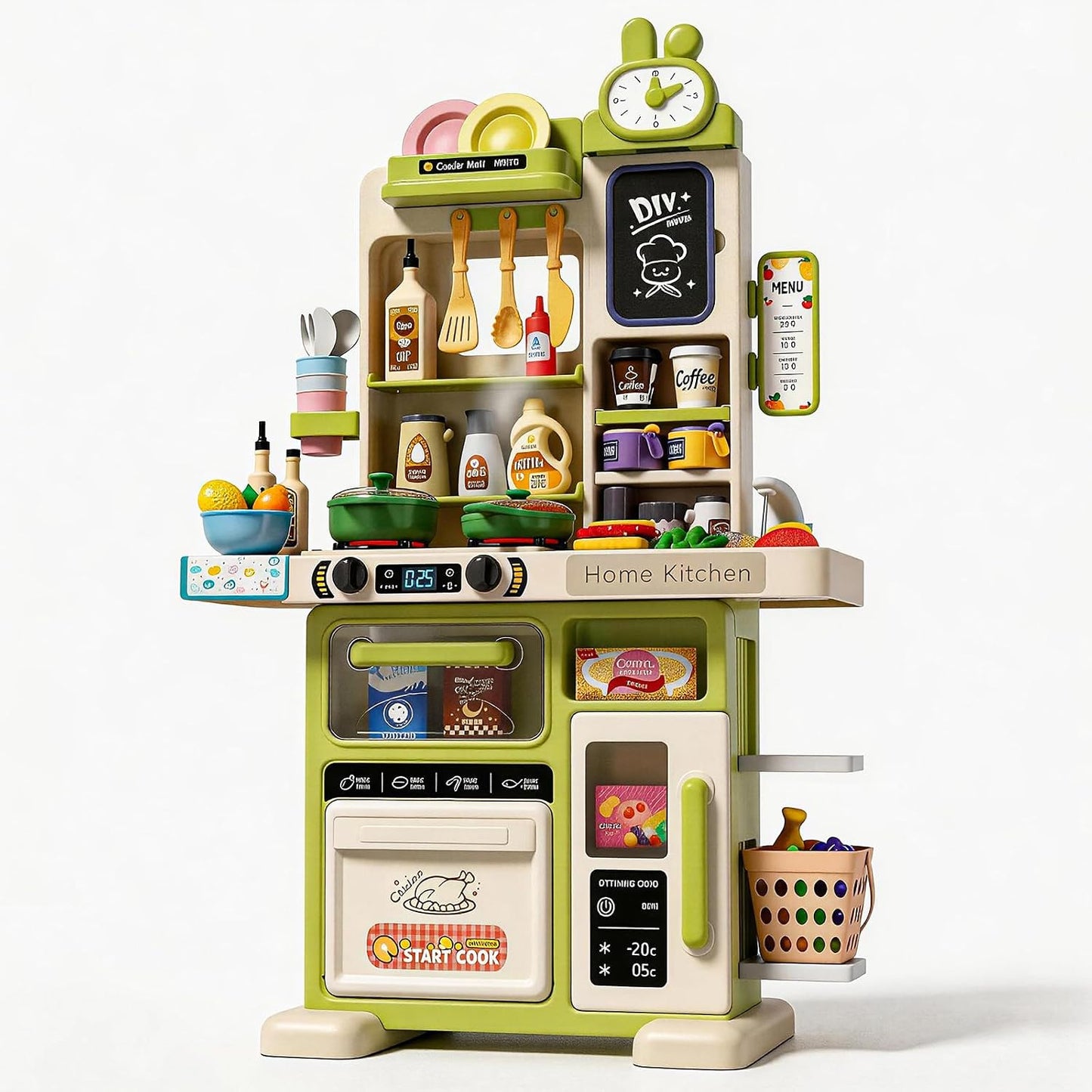 Juego de cocina para niños de 33.8 pulgadas - 70 piezas con sonido...
