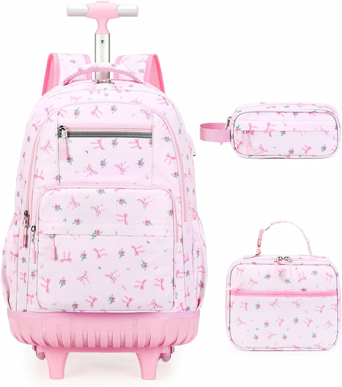 ACESAK Mochila con ruedas para niñas, mochila escolar con ruedas en...