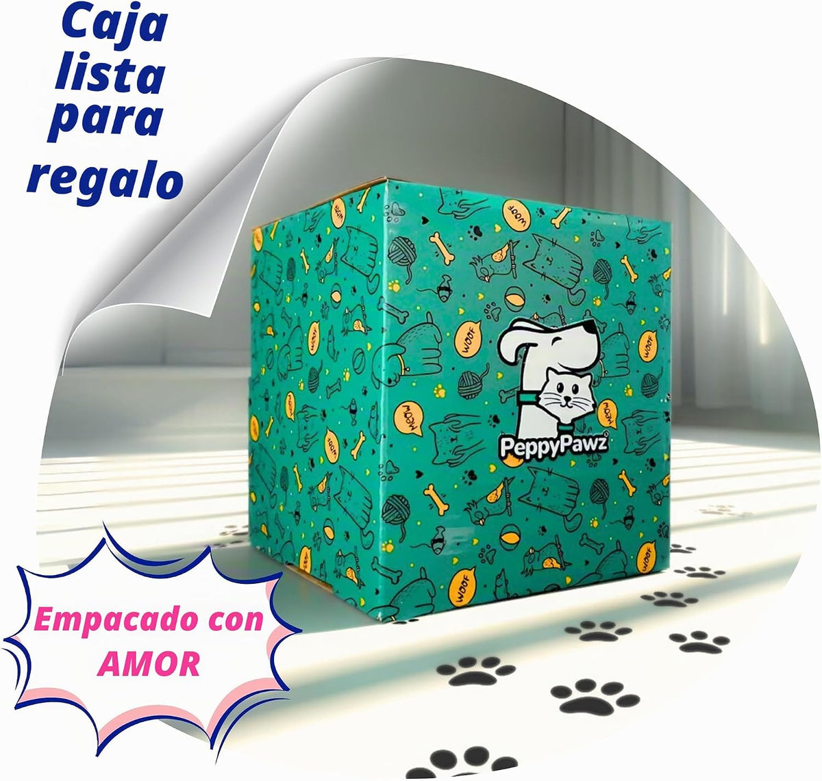 PeppyPawz - Piggy - Juguete masticable 3 en 1 para perros con bola...