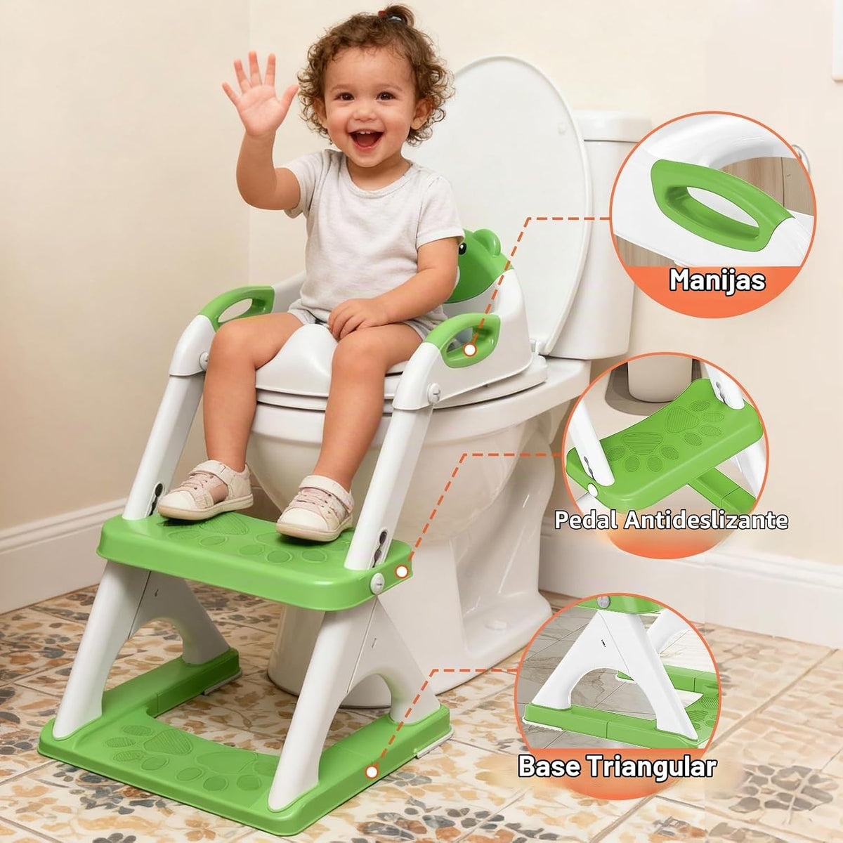 Inodoro de entrenamiento para ir al baño para niños pequeños, asien...