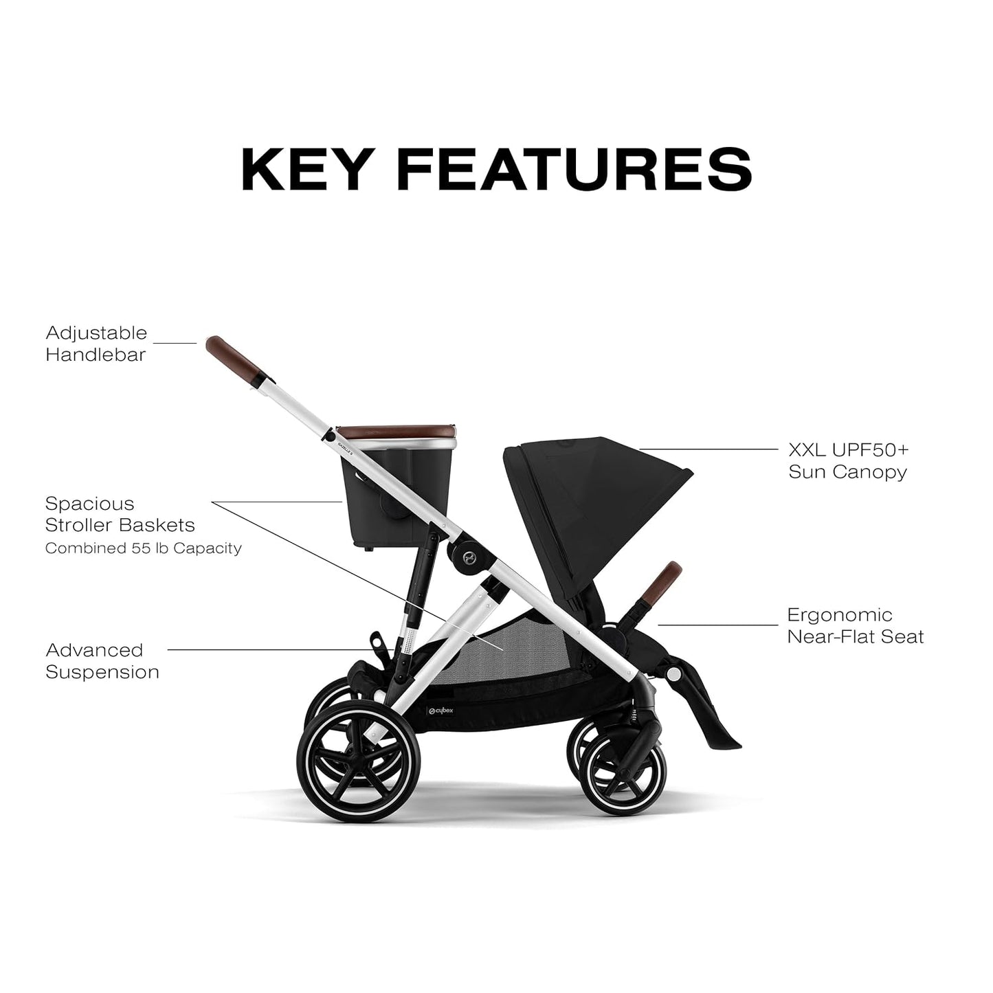 Cybex Gazelle S - Cochecito todo en uno para niños y bebés con más...
