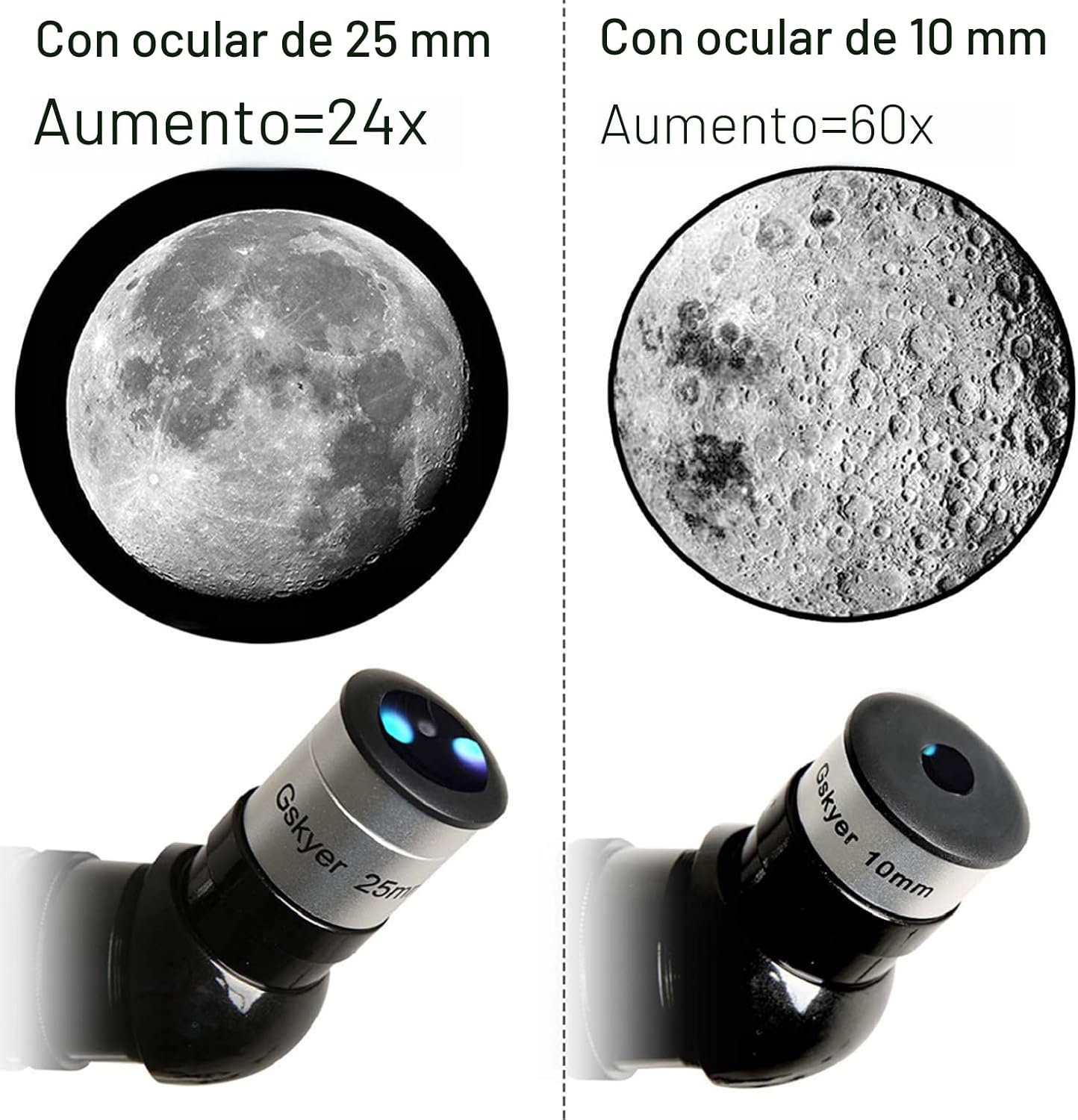 Gskyer, telescopio refractor astronómico AZ de 600x90 mm; telescopi...