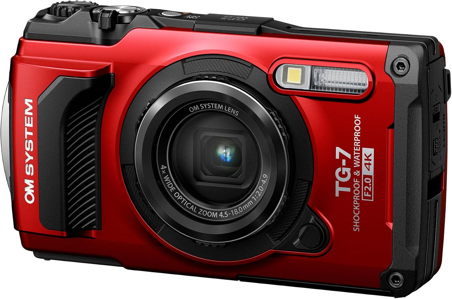OM System OLYMPUS Tough TG-7 Cámara Subacuática Roja, Impermeable,...
