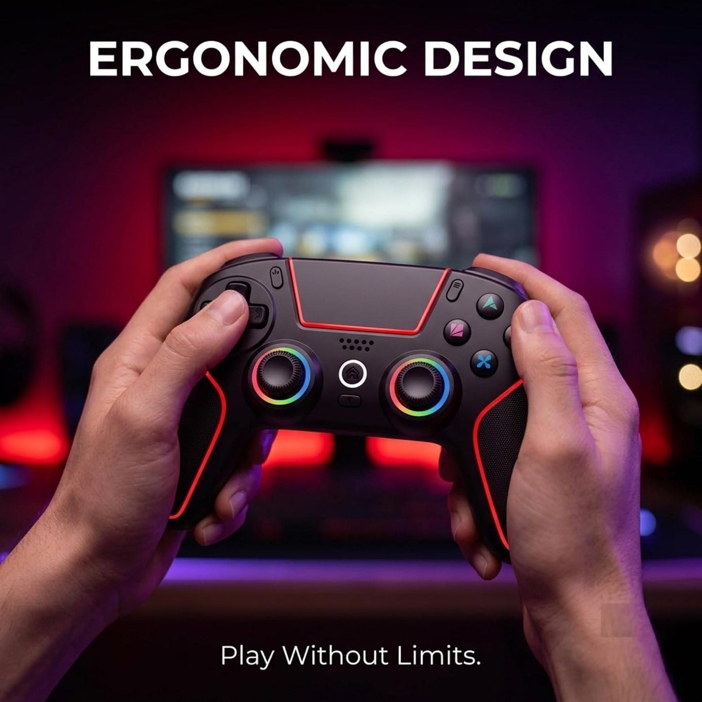 ZORVATEK Mando inalámbrico para juegos compatible con PS5, PC, Xbox...