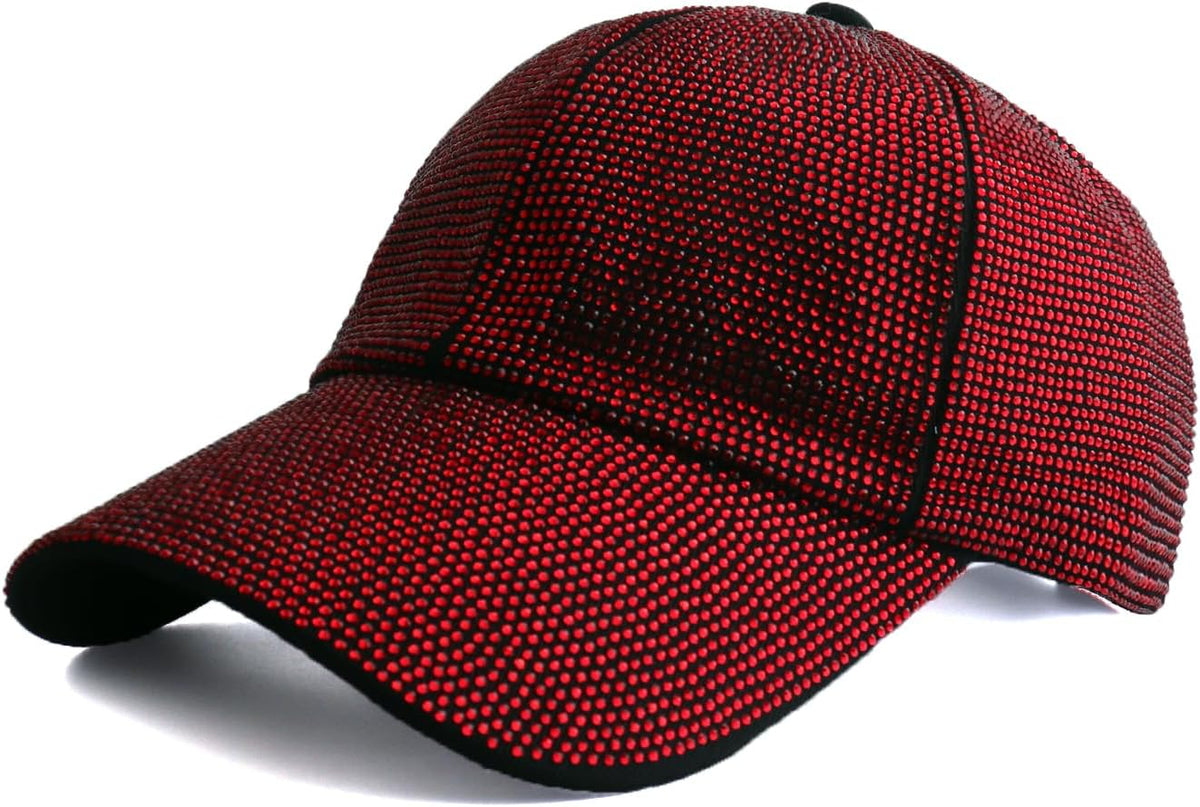 Gorra de béisbol ajustable para mujer, con diamantes de imitación b...