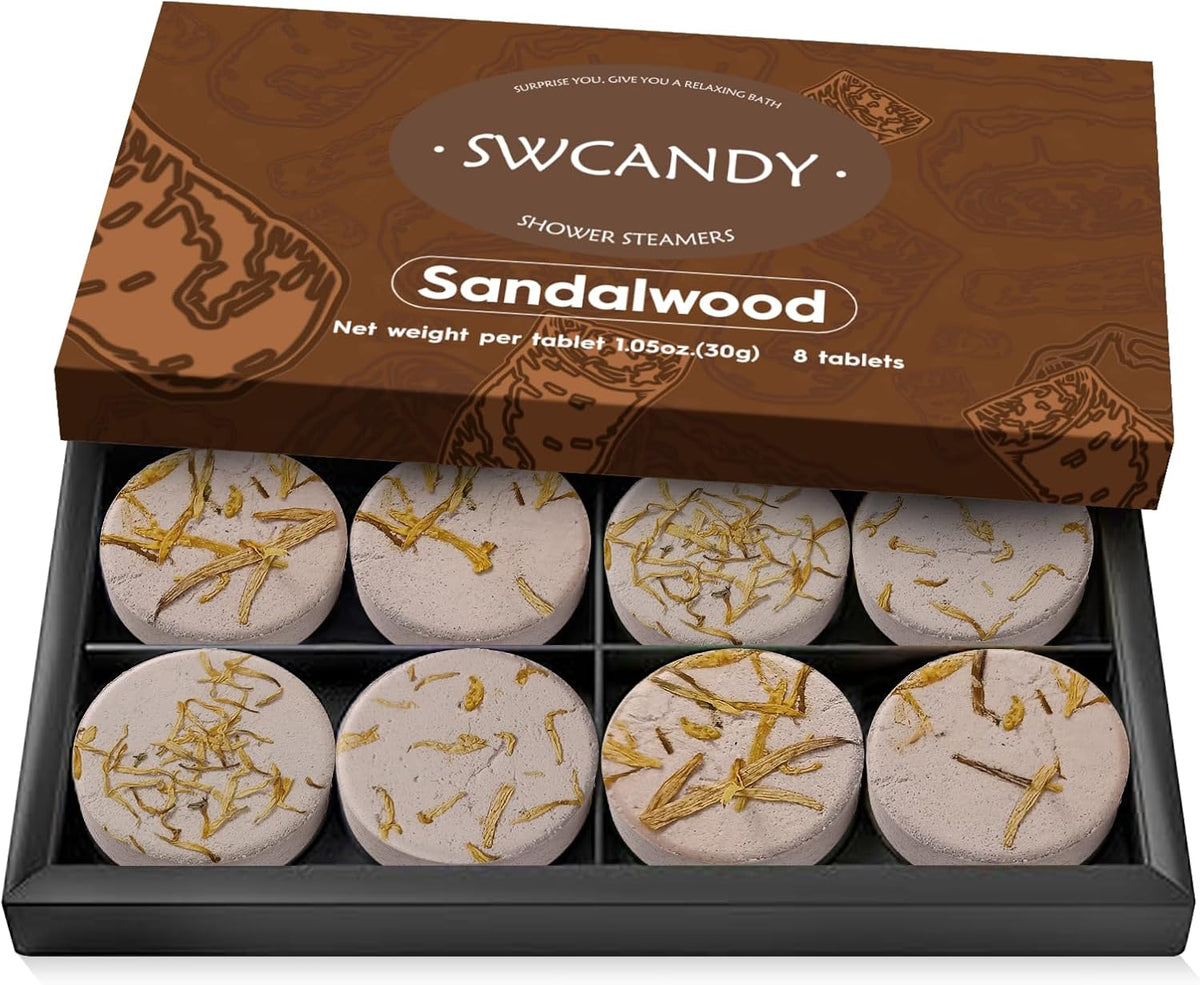 SWCANDY - Vaporizadores de ducha de sándalo, 8 unidades, cuidado pe...