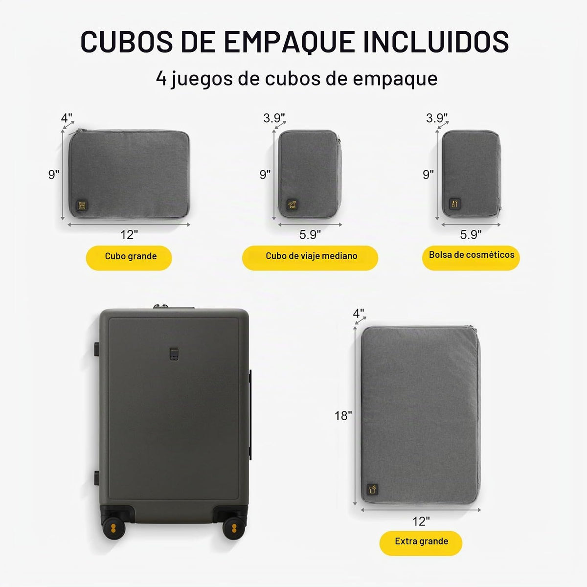 LEVEL8 Serie de equipaje mate Elegance, Olive Green, 24 - pulgadas,...